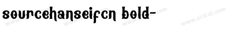 sourcehanseifcn bold字体转换